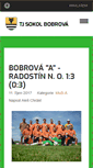 Mobile Screenshot of fotbal.mestysbobrova.cz